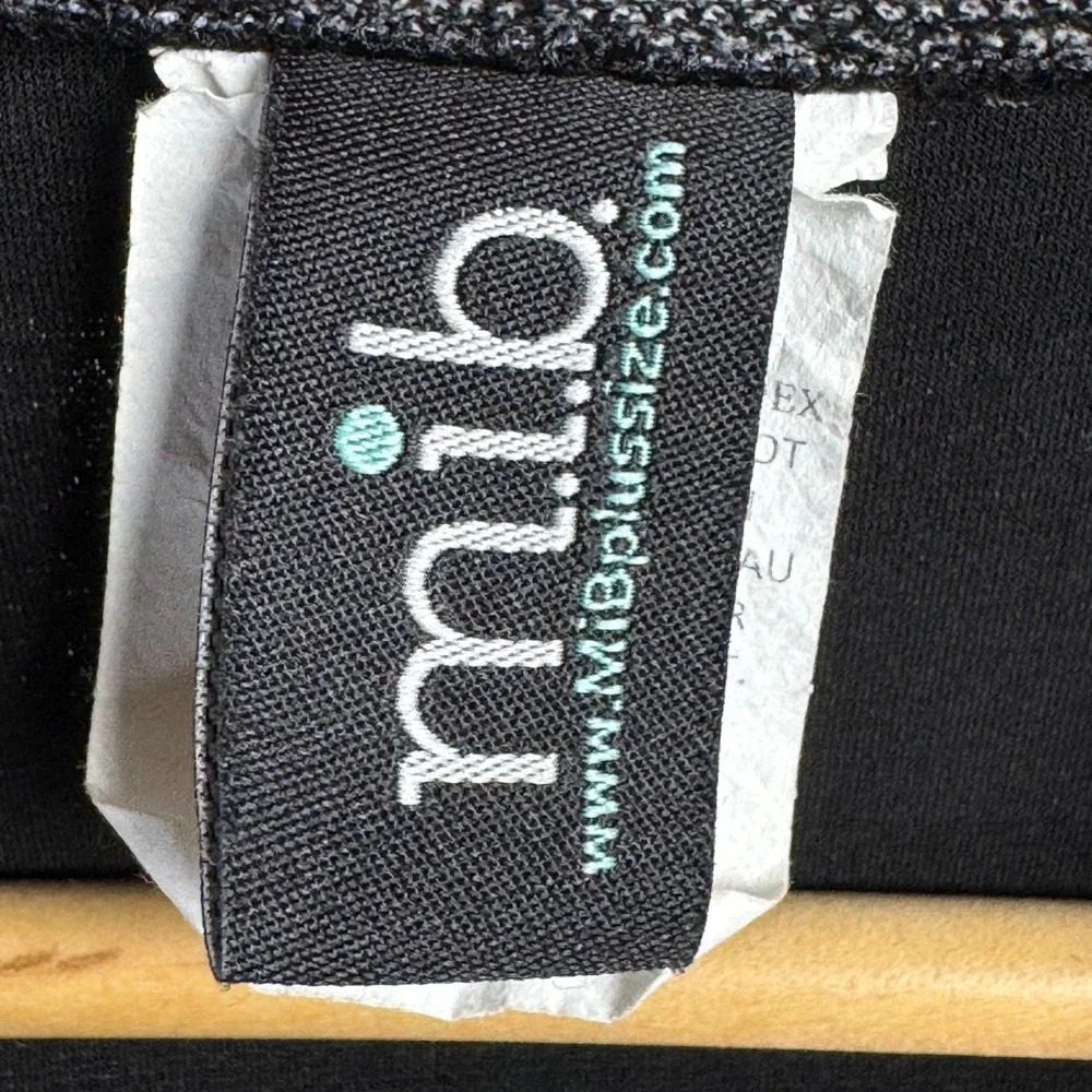 MIB Making it‎ Big Duster Jacket Womens 1X Black Blue Geometric Long Cardigan